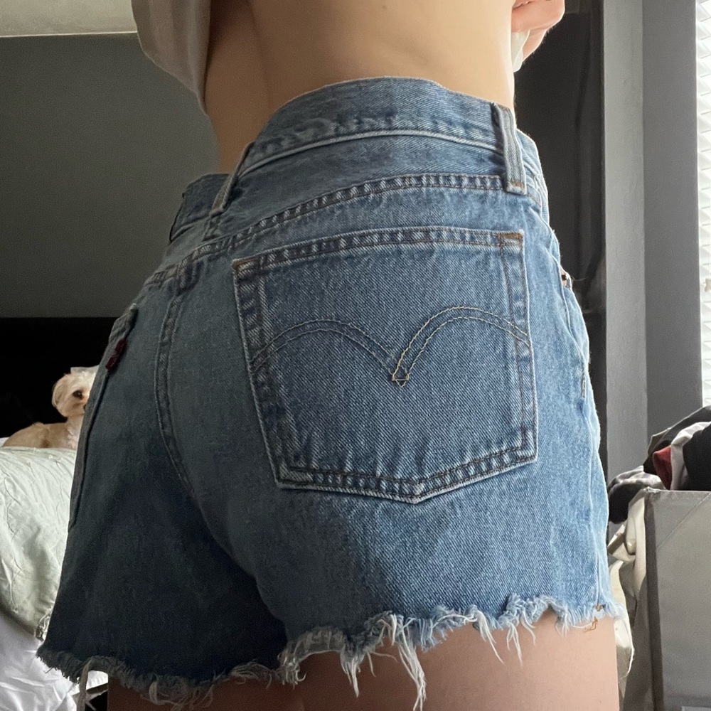 Levis denim mid rise shorts